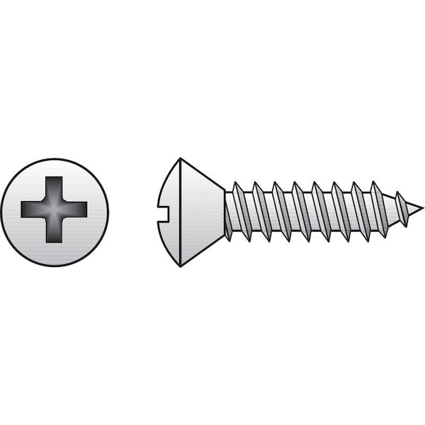 Hillman Sheet Metal Screw, #14 x 1-1/4 in, Stainless Steel Oval Head Phillips Drive 0823740 - main